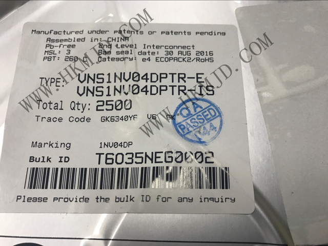 ST VNS1NV04DPTR PMIC - 配電開關(guān)、負(fù)載驅(qū)動器 VNS1NV04
