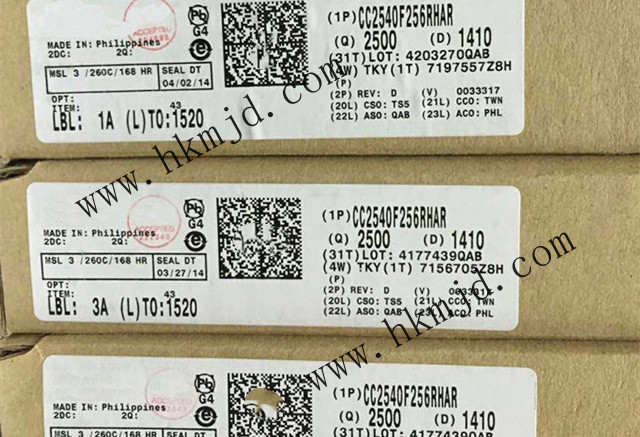 配備256kB 閃存，8kB SRAM【CC2540F256RHAR】——帶 USB 的低功耗 Bluetooth?無(wú)線MCU